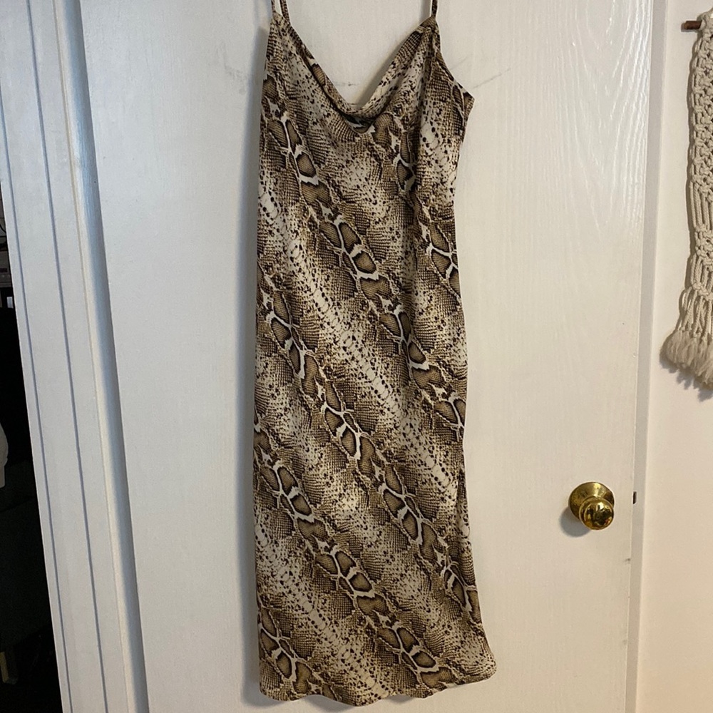Gilli Snakeskin Slip Dress